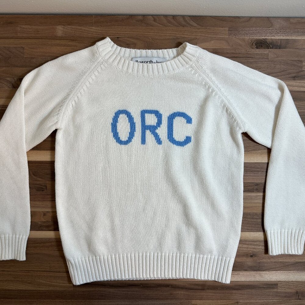 ellsworth+ivey Kids Girls Crewneck Sweater ORC size 6 Ivory NWOT